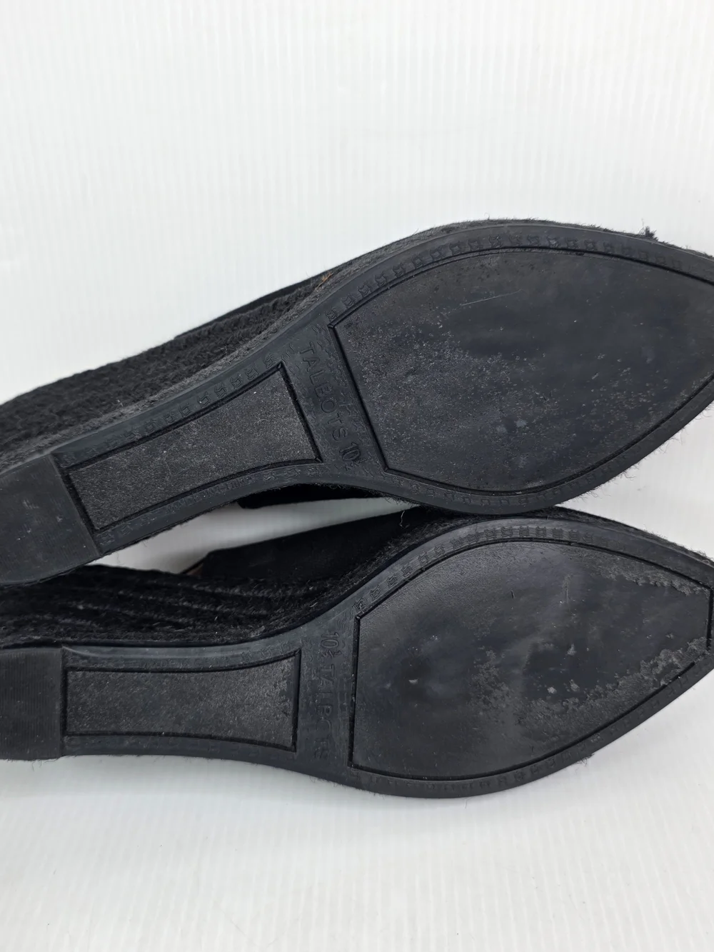 Talbots Black Slingback Wedge Espadrille Womens Sz 10
